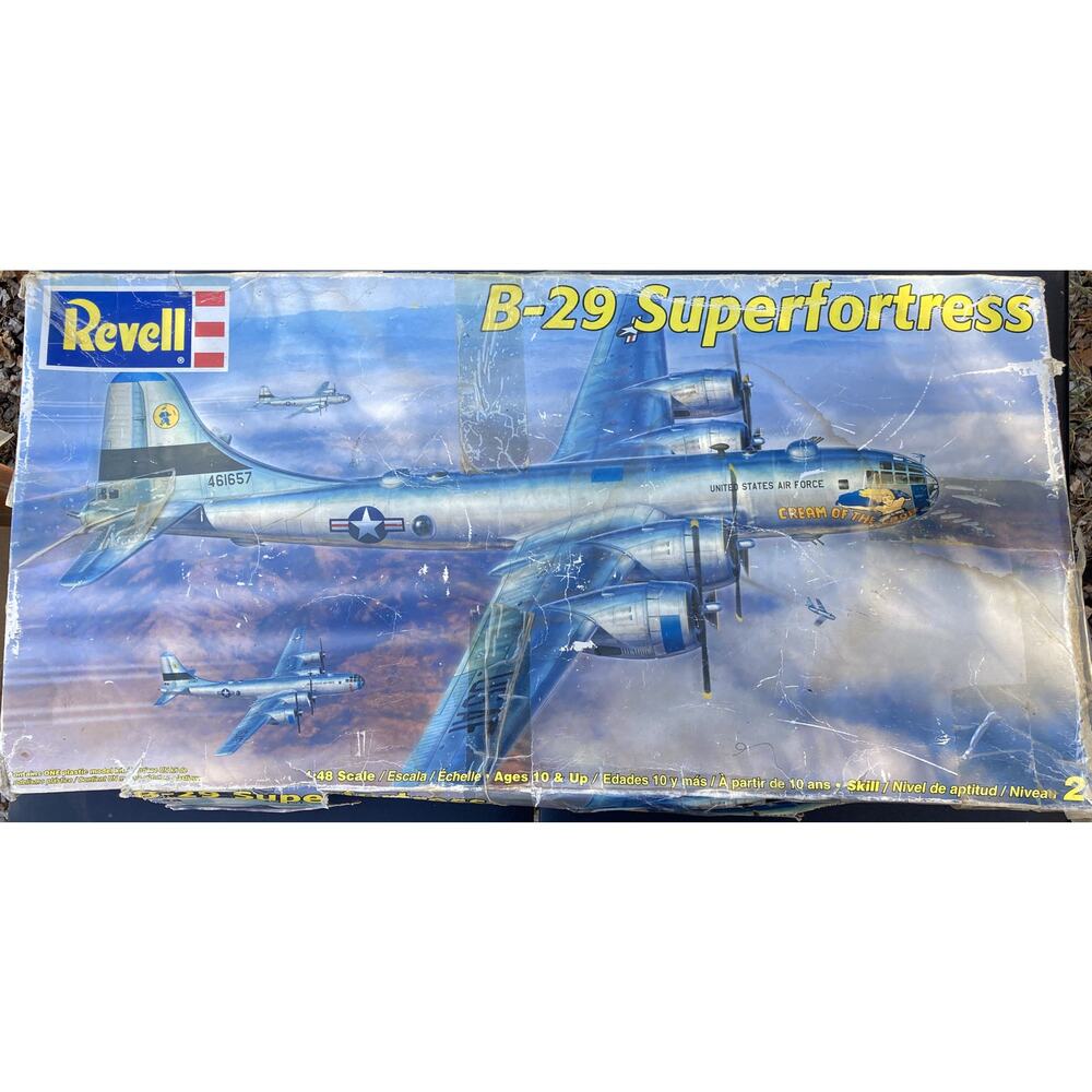 Revell B-29 Superfortress Model 1:48 Scale UPC 3144505711 Some Assembly READ DES
